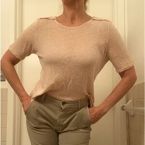 Brand new Frame Linen and Cotton T-shirt size S